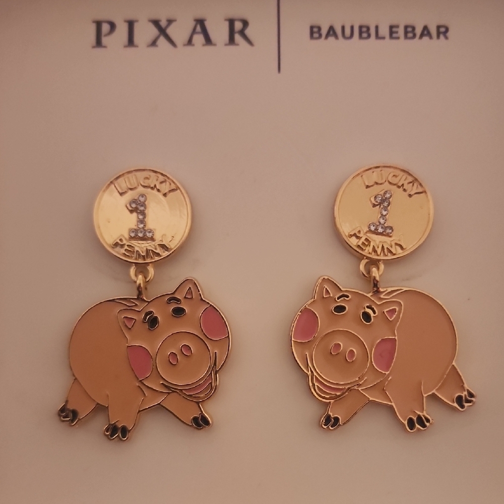 Pixar BaubleBar Toy Story Hamm Coin Drop Earrings